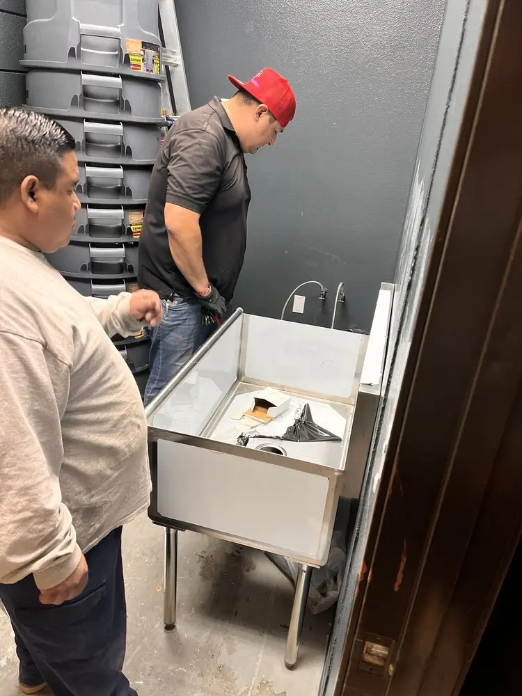 Commercial plumbing and sink installation in Quinton